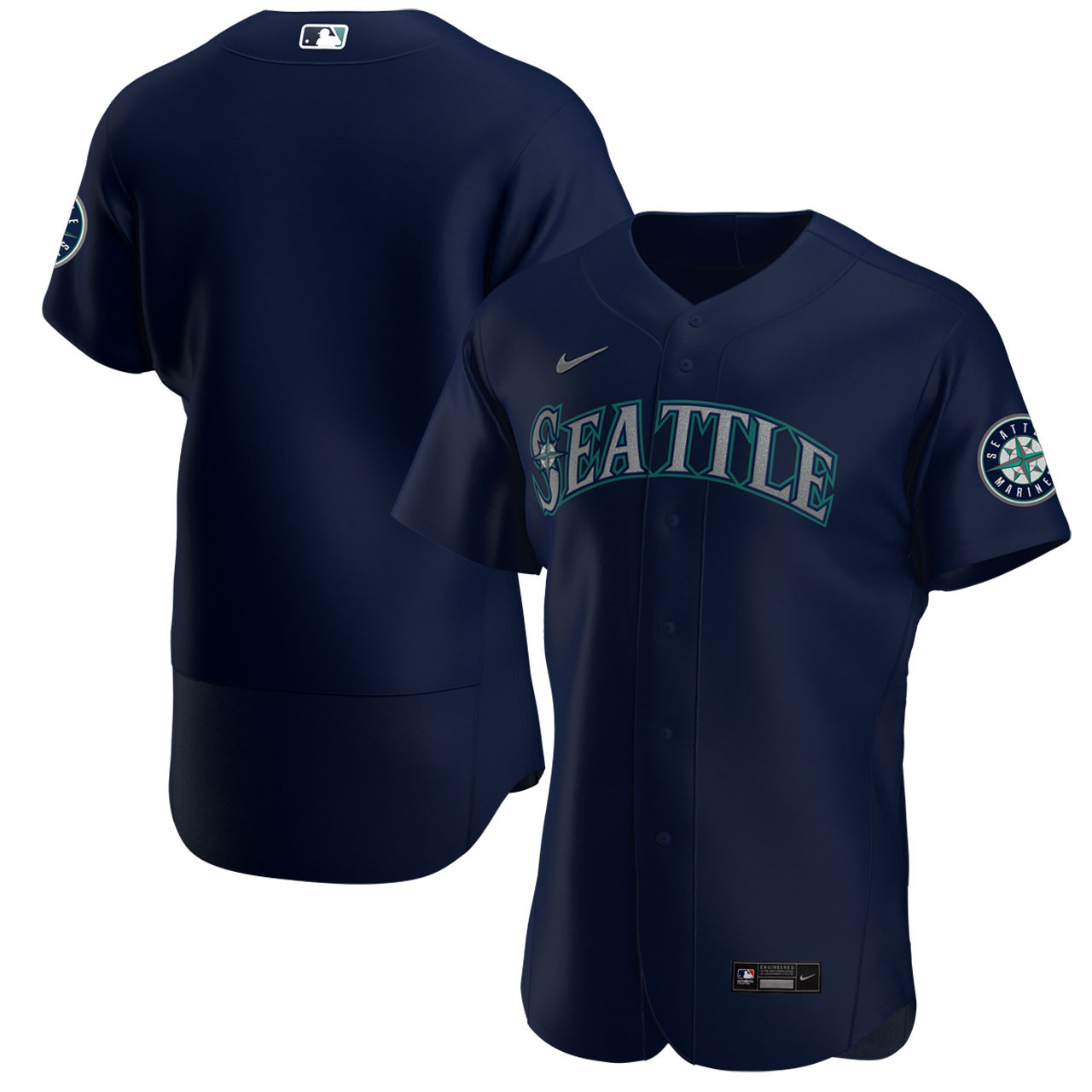 Men's Seattle Mariners Navy ACTIVE PLAYER Custom Stitched MLB Jersey